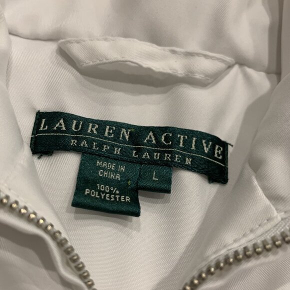 Lauren Active Ralph Lauren Embroidered Crest Windbreaker Jacket Women's Large L - Picture 3 of 8